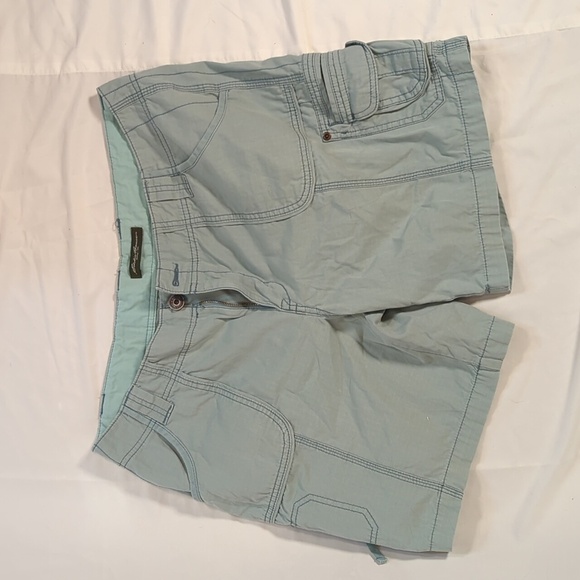 Eddie Bauer Sz 14P shorts green cargo shorts - Picture 2 of 10